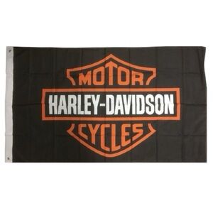 3x5 Harley-Davidson Black and Orange Banner